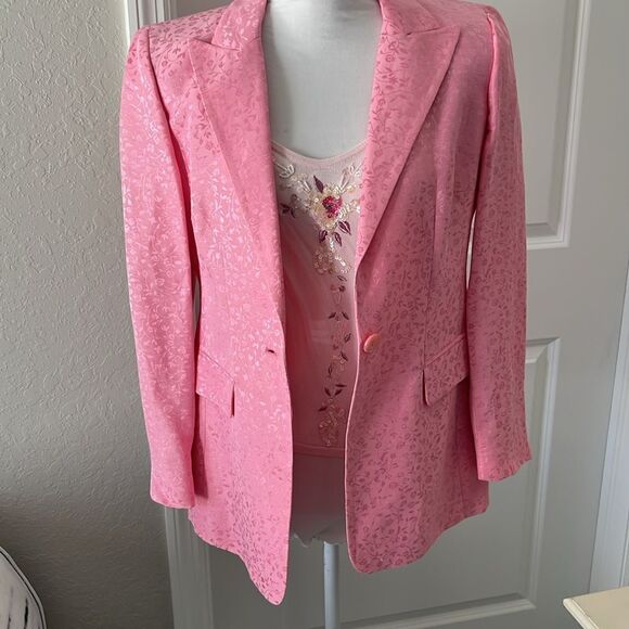 Oscar de la Renta VTG Pink Blazer Linen & Silk
NWOT SZ 8 P Beverly Hills - Picture 5 of 14